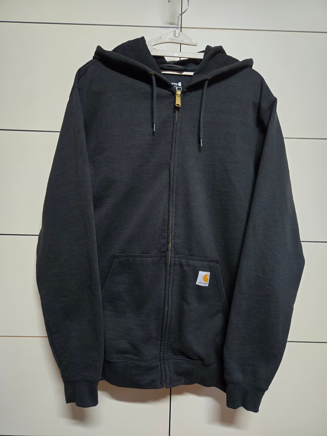 칼하트 블랙 기모 후드집업 상품이미지1
