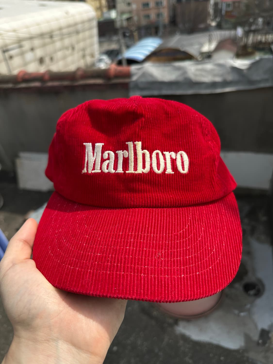 90s Marlboro 빈티지 말보로 코듀로이 모자 상품이미지1