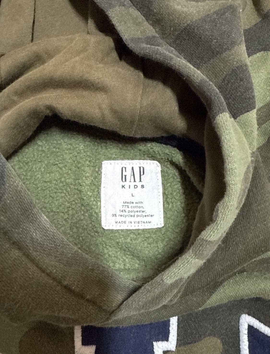 GAP Kids 카모 후드티 L 상품이미지2