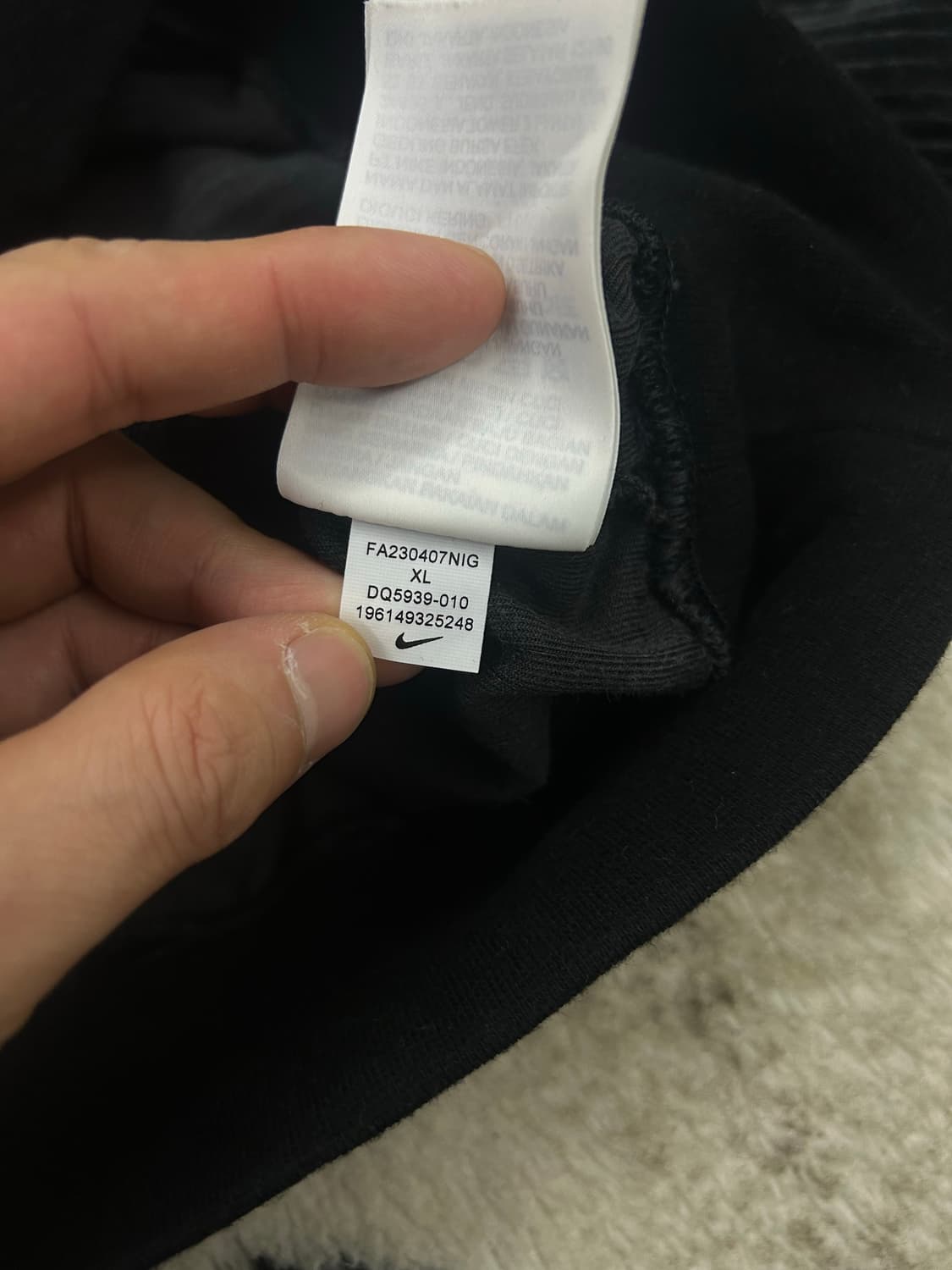 [XL]나이키 벨루어 카라 크롭 탑/블랙 상품이미지8