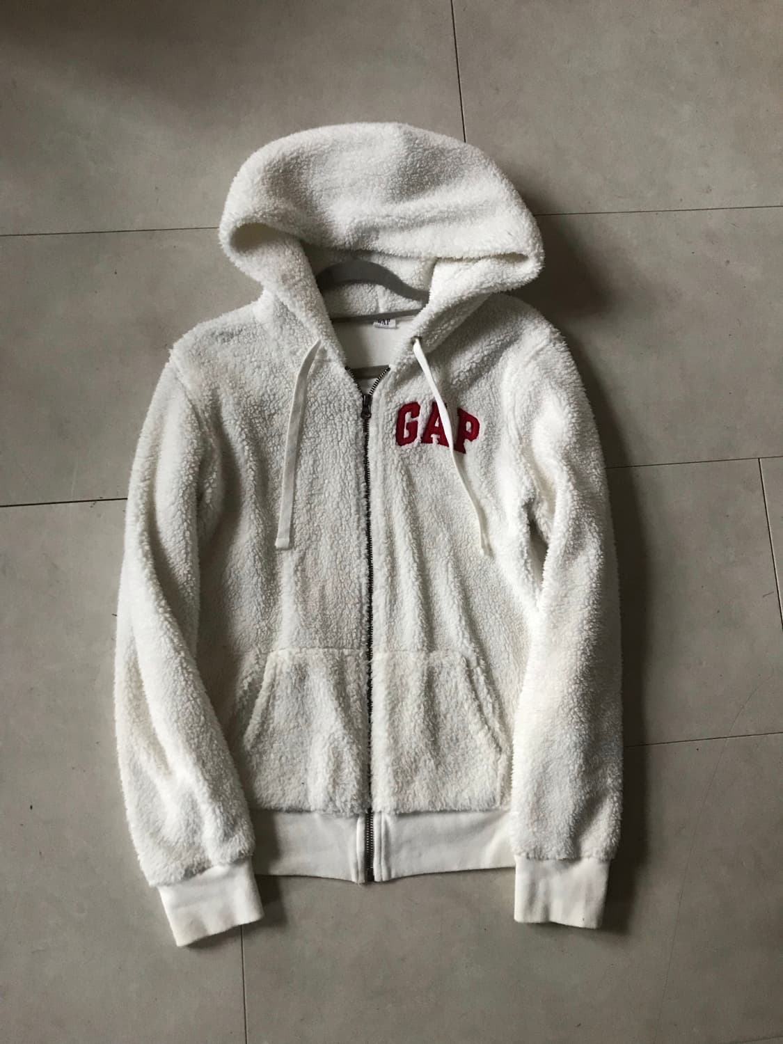 갭 화이트 후리스 후드집업 상품이미지8