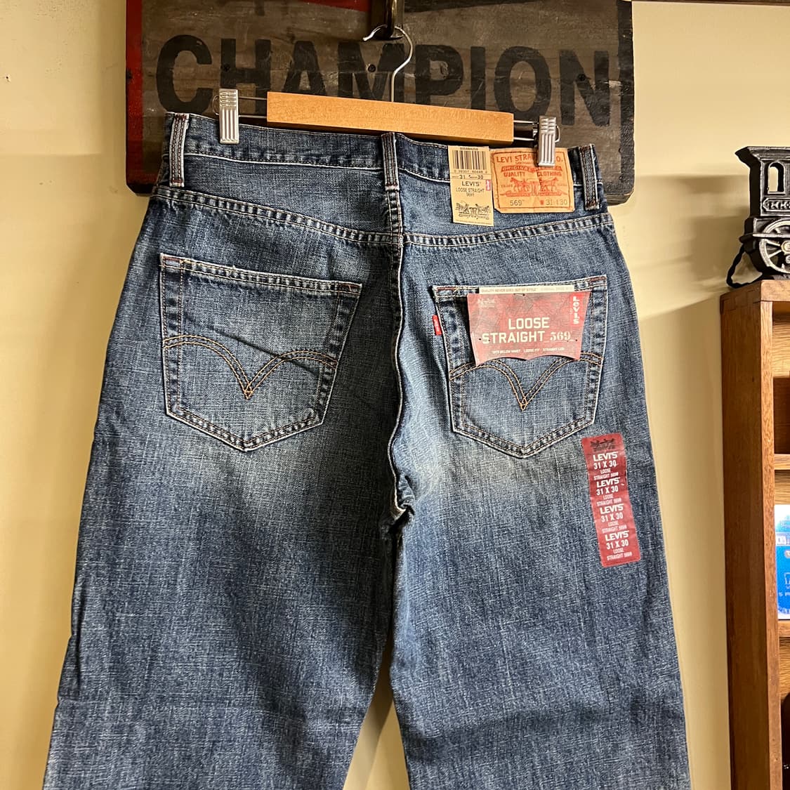 00's 리바이스 569 데님 31x30 Size (32인치) 데드스탁 상품이미지6