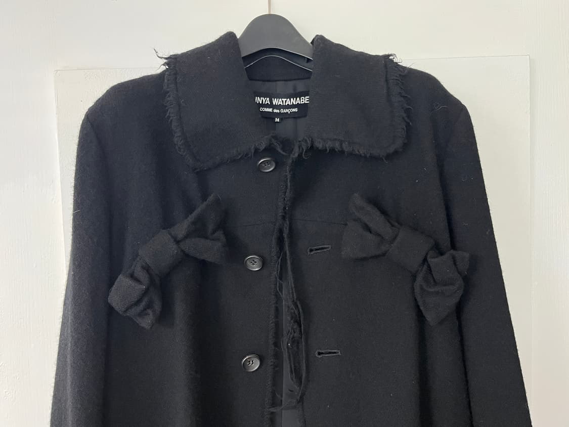 준야와타나베 프린지 울 리본 코트 상품이미지3