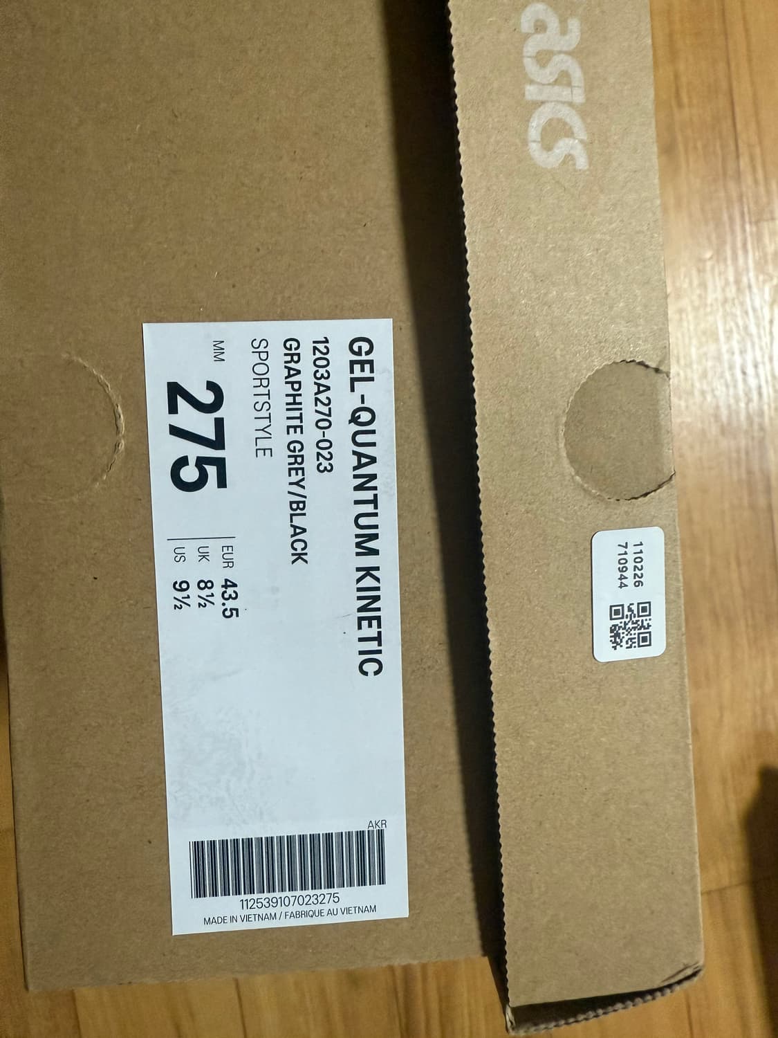 아식스 젤 퀀텀 키네틱 그래파이트 그레이 블랙 275 상품이미지5