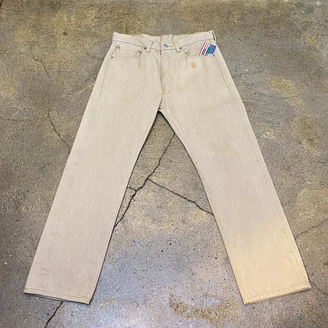빈티지 리바이스 501 베이지진 청바지 상품이미지1