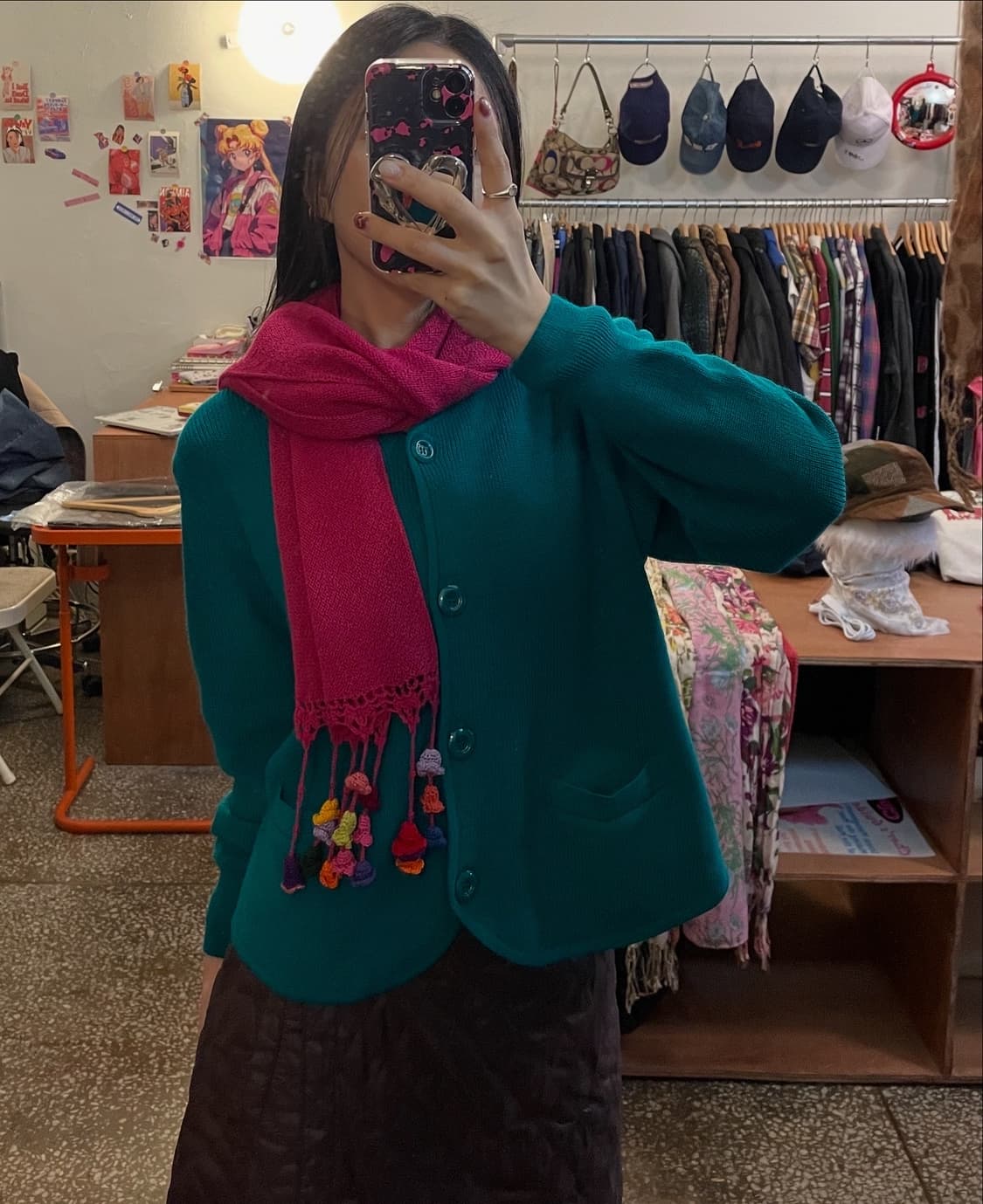 핑크 니트 머플러 [무배] 상품이미지2