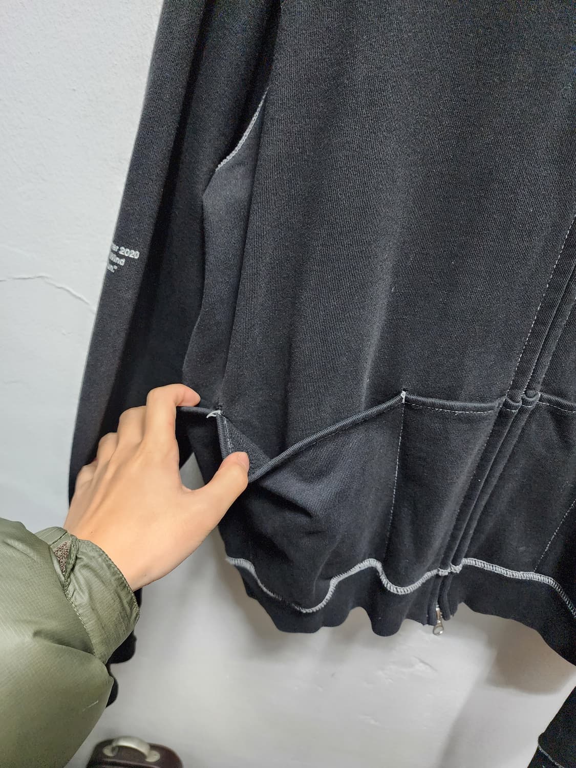 NOMANUAL 노메뉴얼 5포켓 블랙 후드집업 상품이미지4