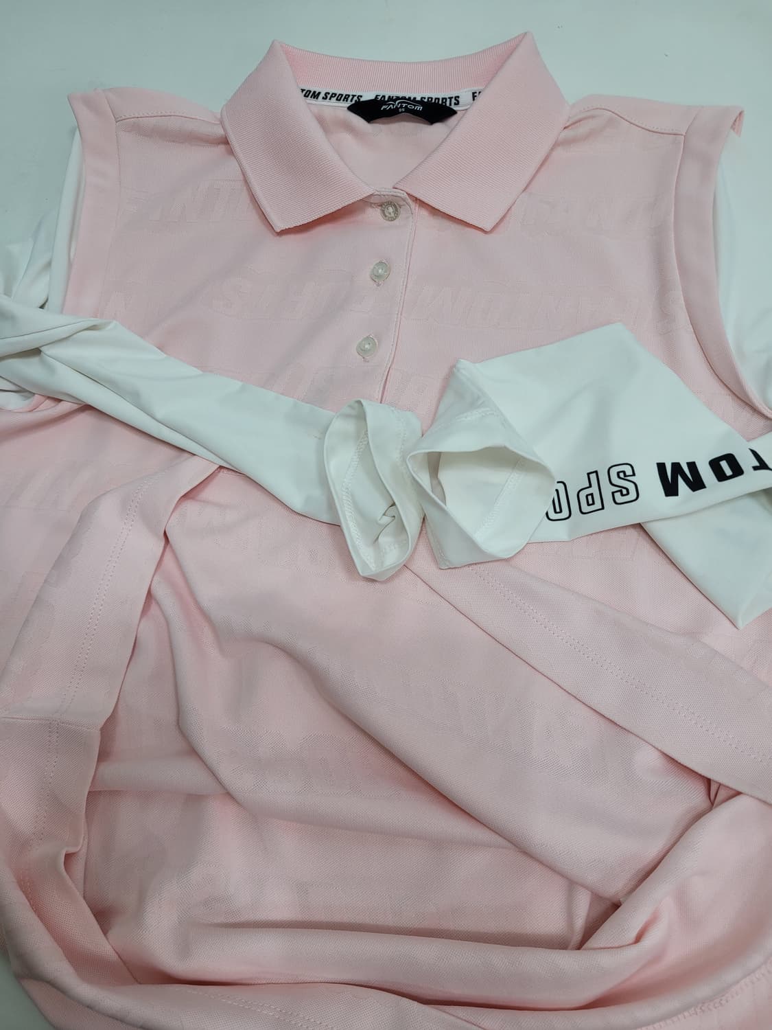 FANTOM 21SS 팬텀 로고 패턴 소재 배색 긴팔 티셔츠 / 여 95 상품이미지8