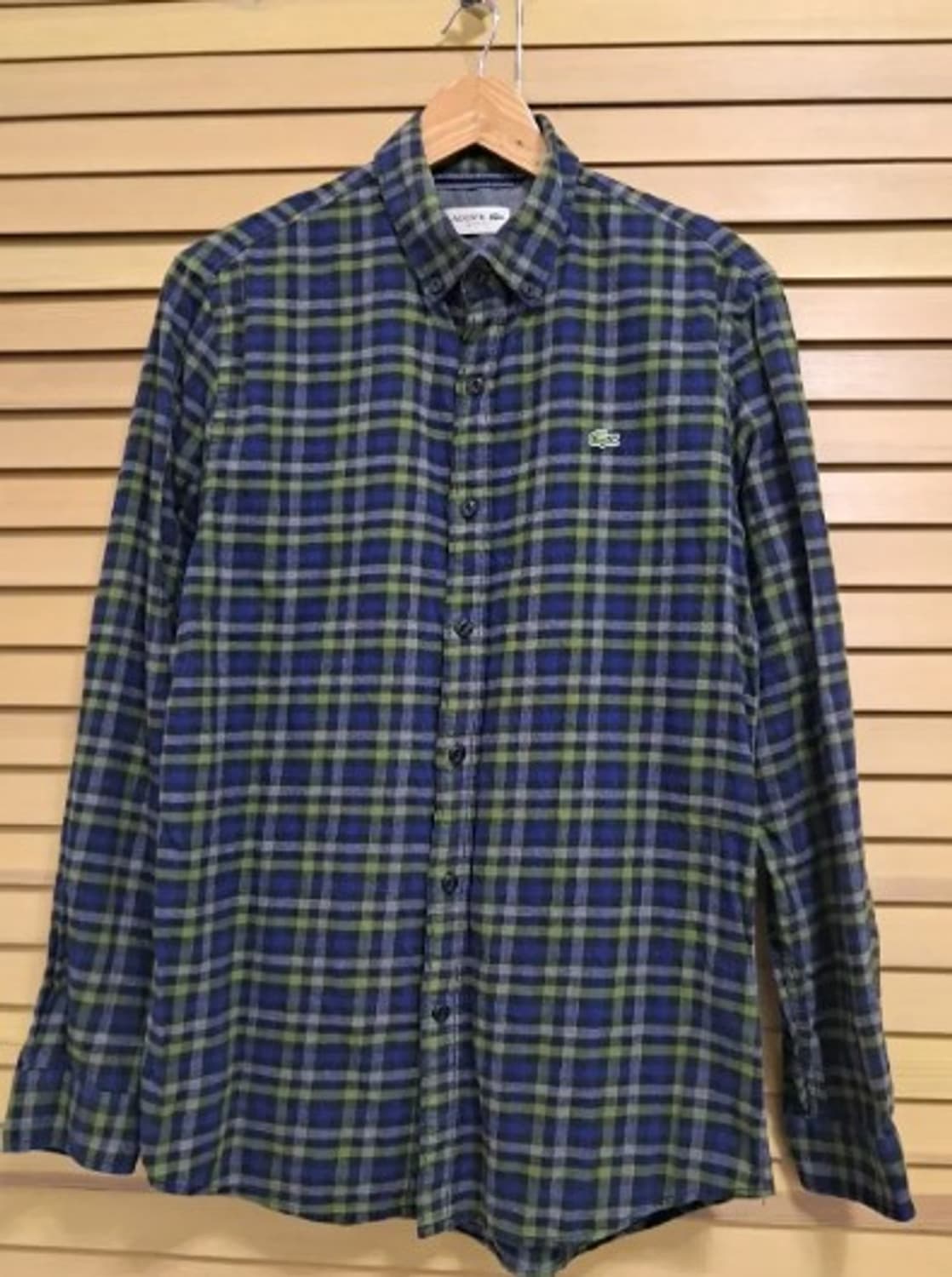 라코스테 남성코튼체크남방 슬림핏 40사이즈 M사이즈 상품이미지2