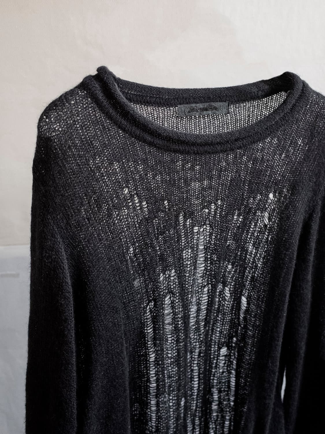 블랙멀 distressed mohair knit / black 상품이미지7