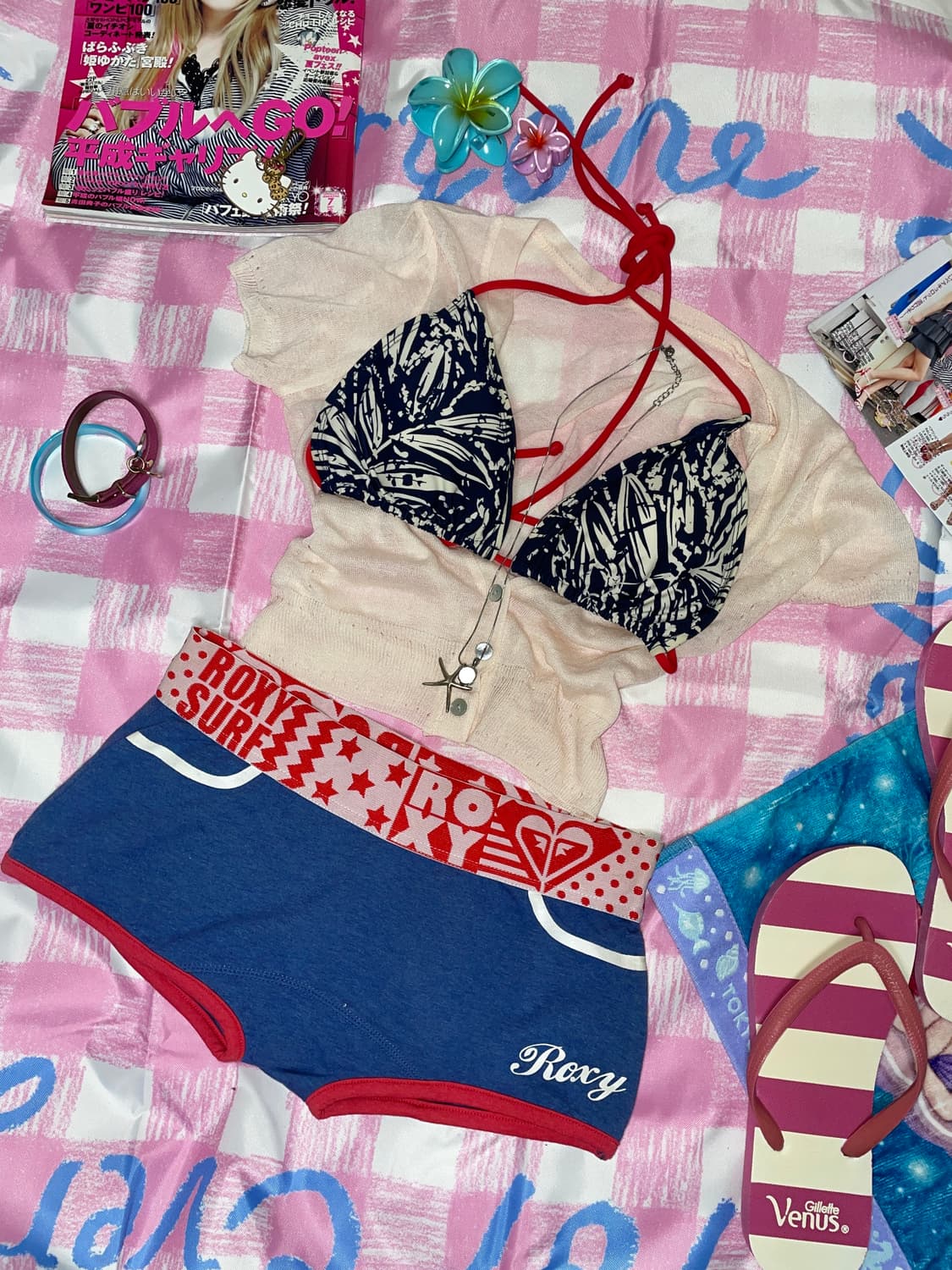 Set) Roxy red 비키니 세트 set (3pcs) 상품이미지5