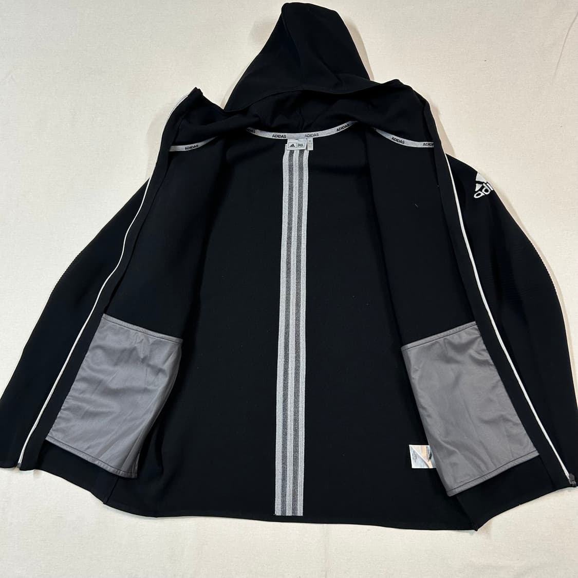 XL) 아디다스 아디제로 니트 후드 집업 블랙 상품이미지6
