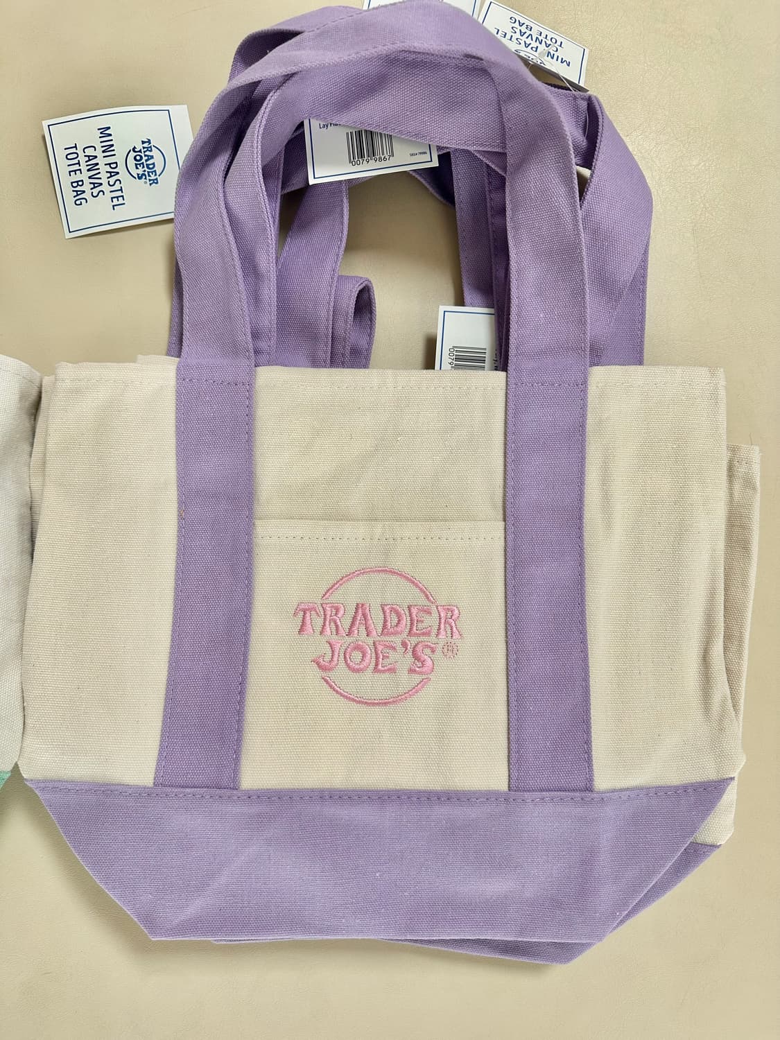 트레이더조 신상 파스텔 미니 에코백(새상품) 상품이미지2