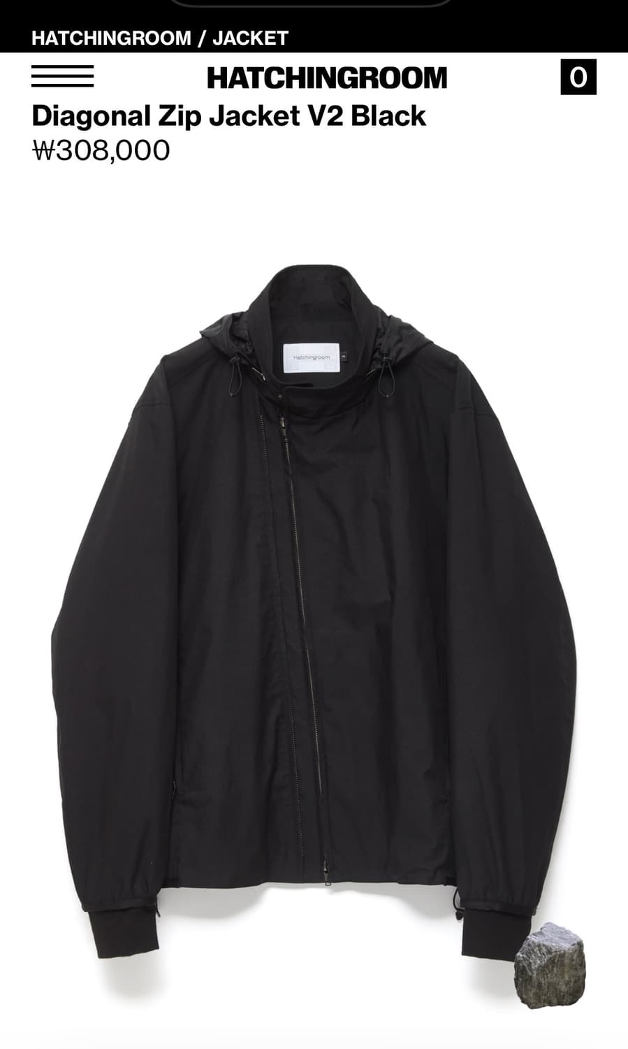 해칭룸 Diagonal Zip Jacket V2 자켓 상품이미지1