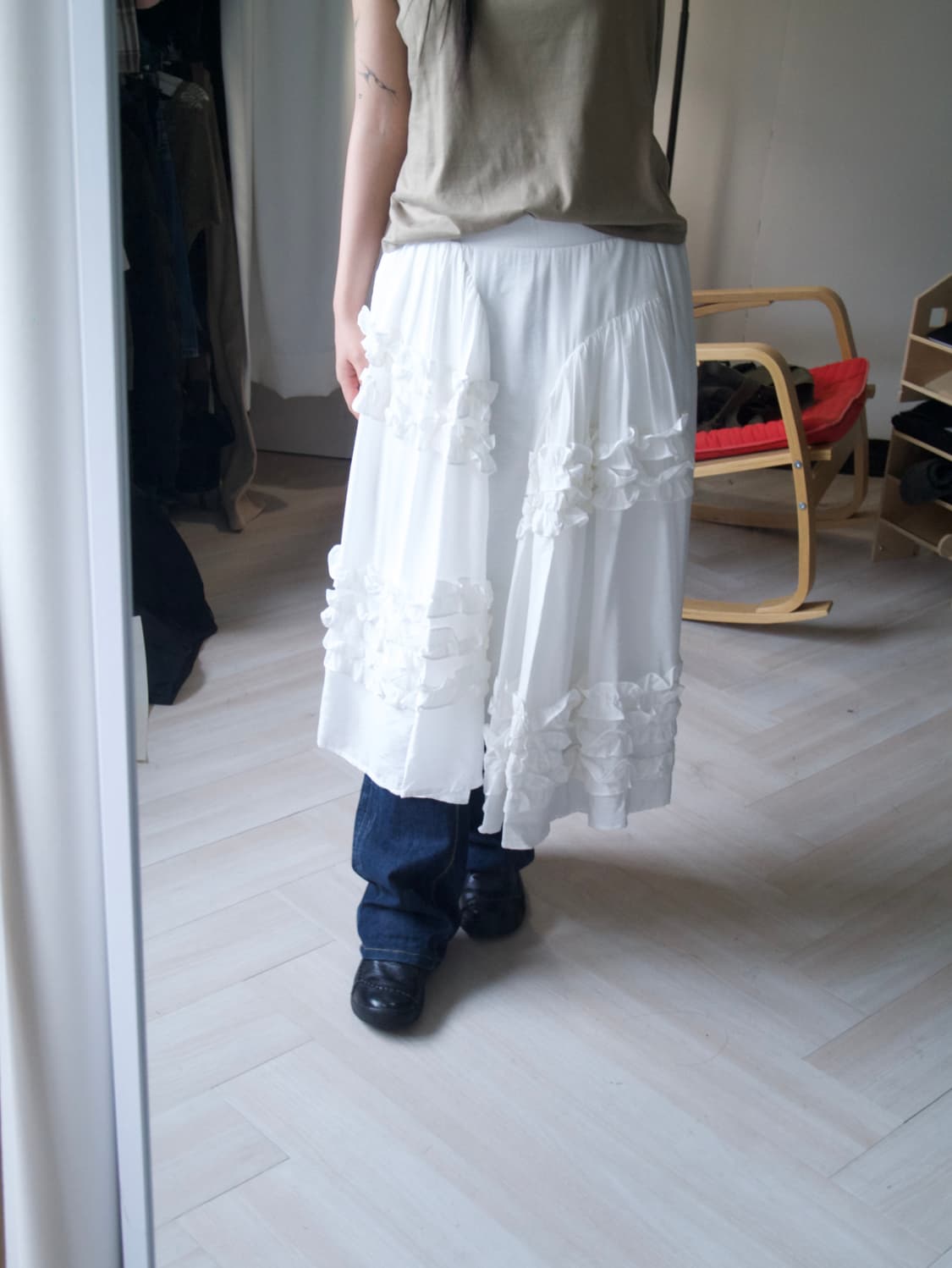 frill unbalance skirt 상품이미지5