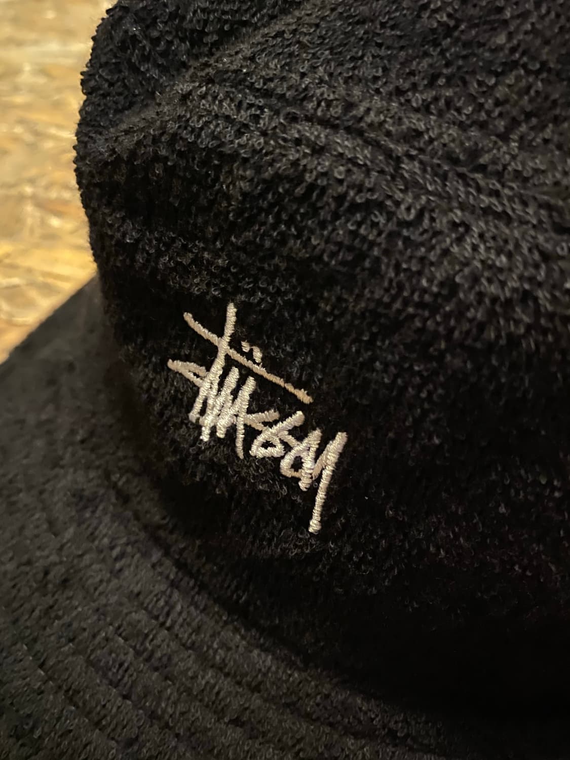 stussy 스투시 테리원단 블랙 버킷햇 상품이미지2