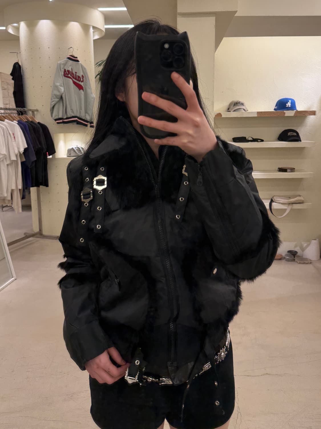 빈티지 페이크 퍼 디테일 자켓  U14 상품이미지1