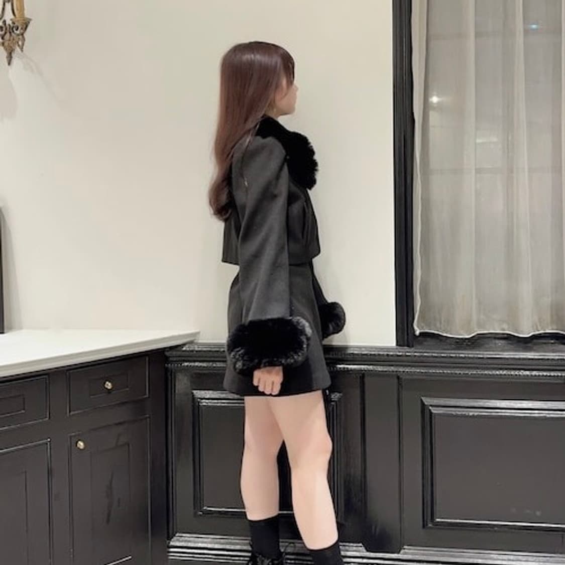 EATME 페이크 퍼 숏 자켓 코트 양산형 지뢰계 스나계 걸리 상품이미지2