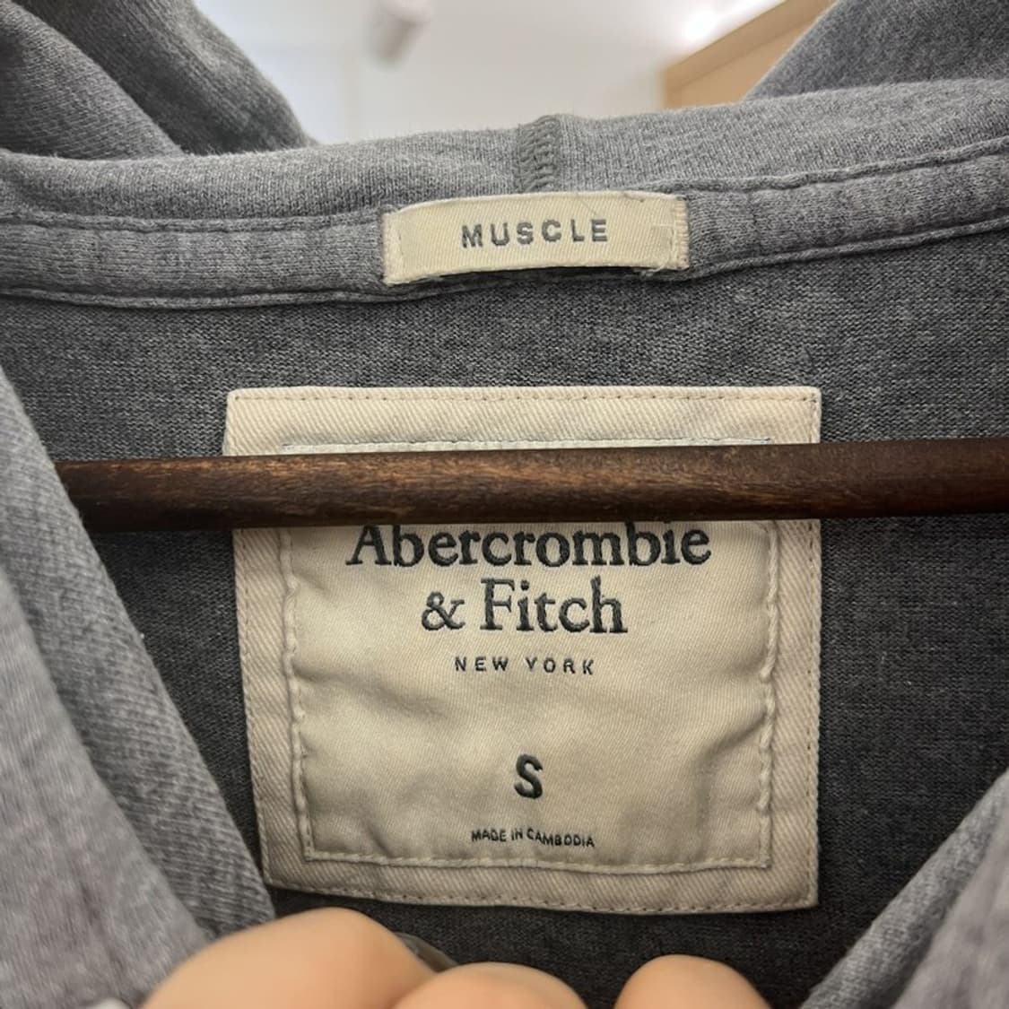 아베크롬비 빈티지 Y2K 스트릿 펑크 불독 후드티 S C10818 상품이미지5