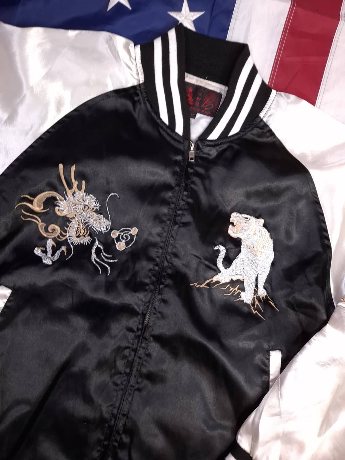 오리지날 일심여경 백호 드래곤 자수 스카잔 상품이미지5