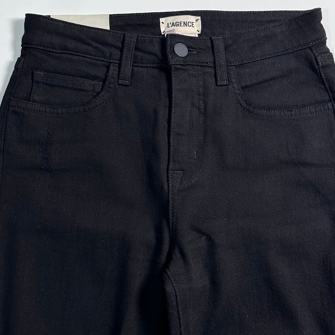 라장스 컷팅 블랙 팬츠  상품이미지2