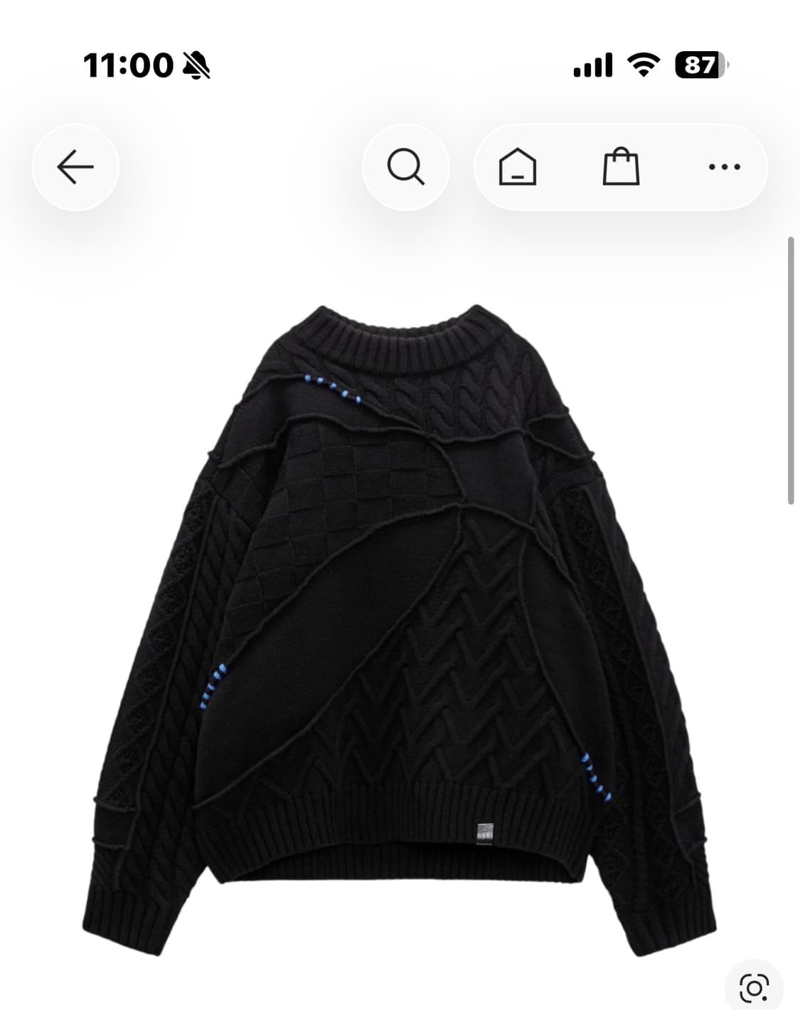 (L-XL)자라 x 아더에러 패치워크 오버사이즈 니트 판매합니다. 상품이미지1