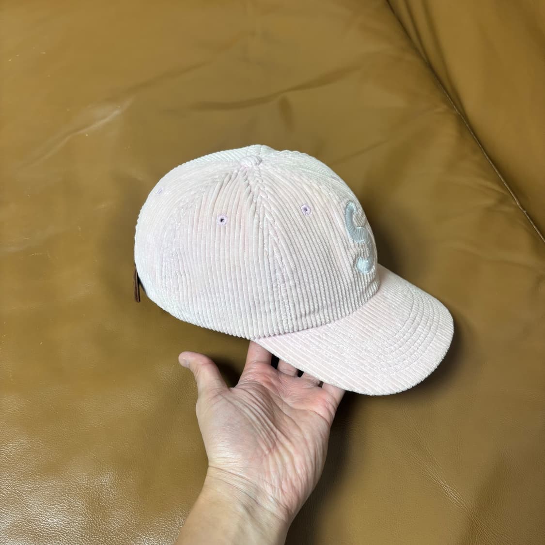 Supreme 슈프림 코듀로이 워시드 핑크 S로고 6패널 볼캡 모자 상품이미지3