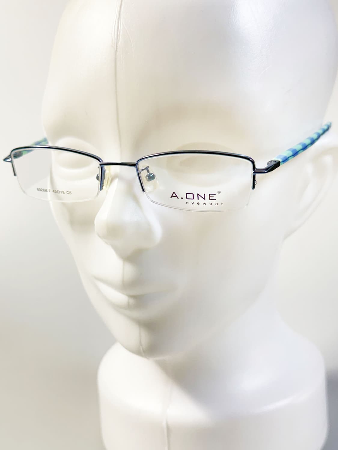 A.ONE 반무테 스퀘어 메탈 프레임 빈티지 안경 상품이미지8