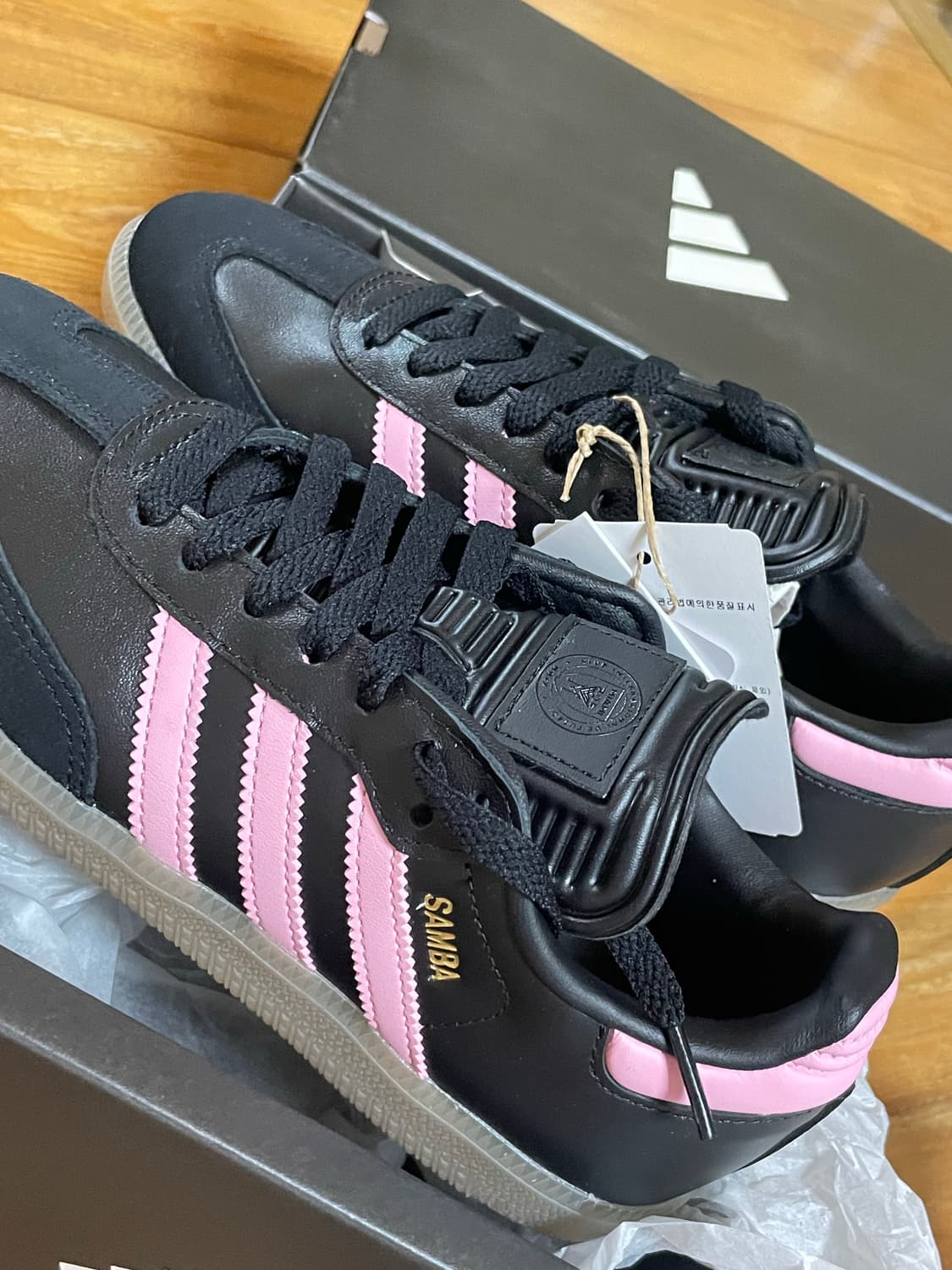 아디다스 삼바 메시 인도어 블랙핑크 220 새제품 풀박 상품이미지2