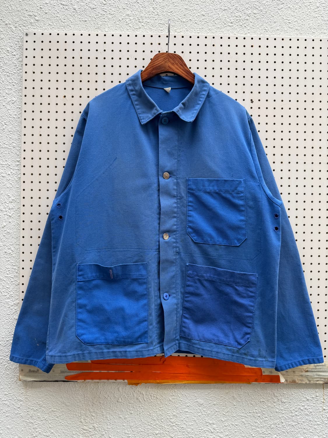 SUN FADED WASHED BLUE 썬페이드 빈티지 프렌치워크자켓 상품이미지1