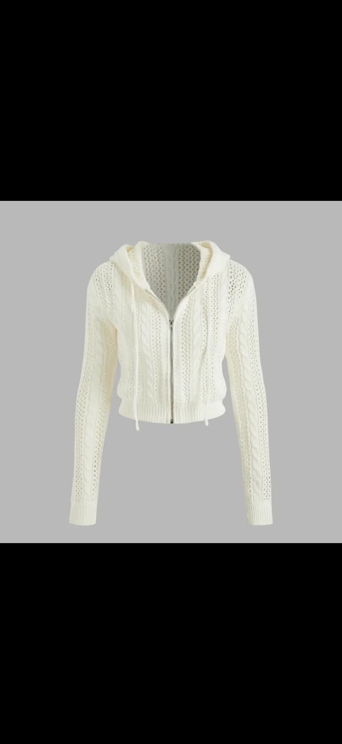 샵사이다 니트 후드집업 상품이미지1