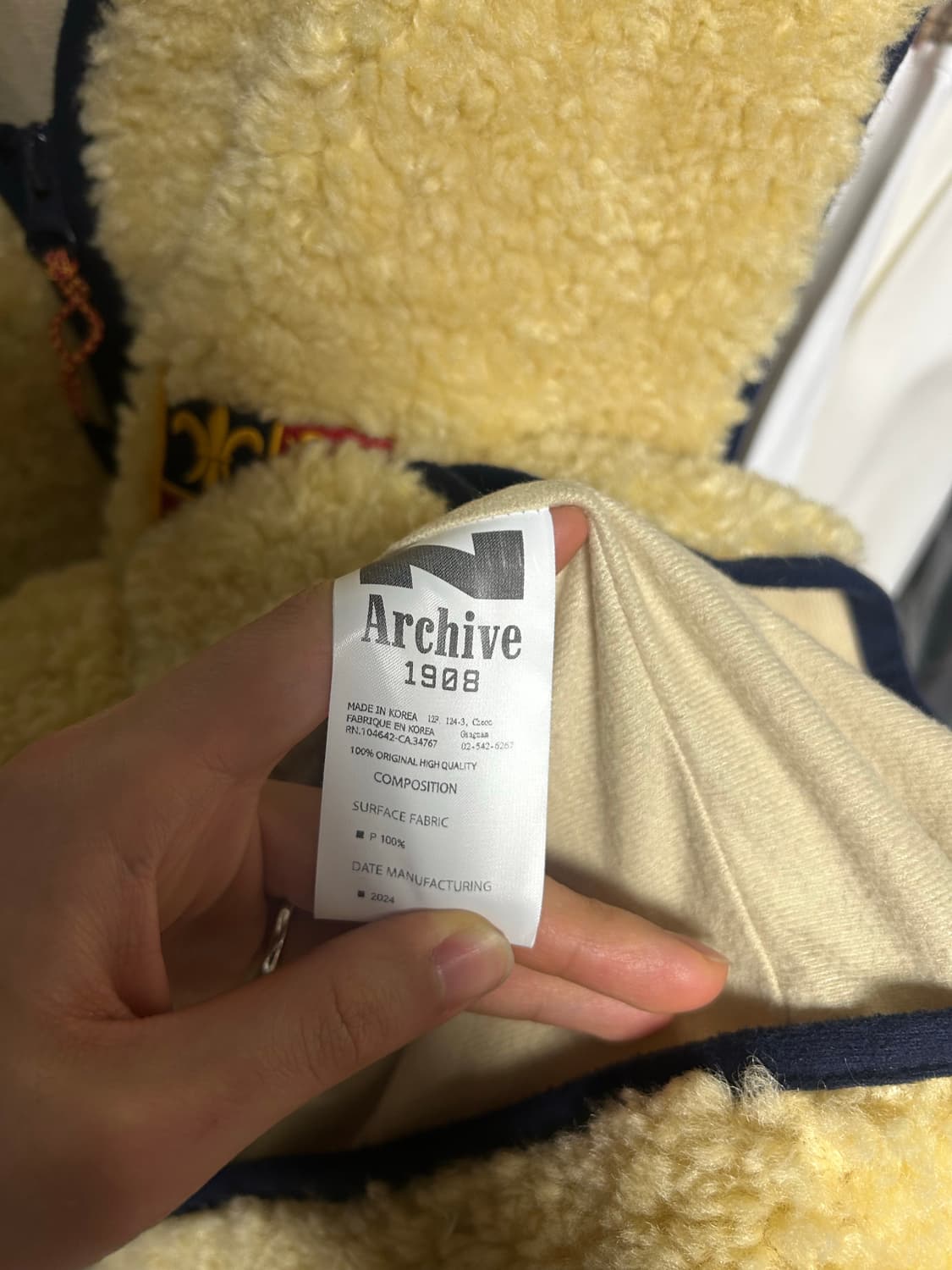 비욘드클로젯 엔아카이브 뽀글이 후리스옐로우 퍼 베스트 조끼 상품이미지7