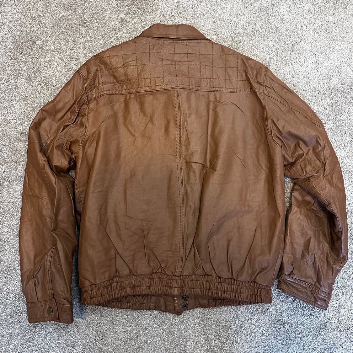 빈티지 브라운 소가죽 봄버 자켓L 상품이미지9