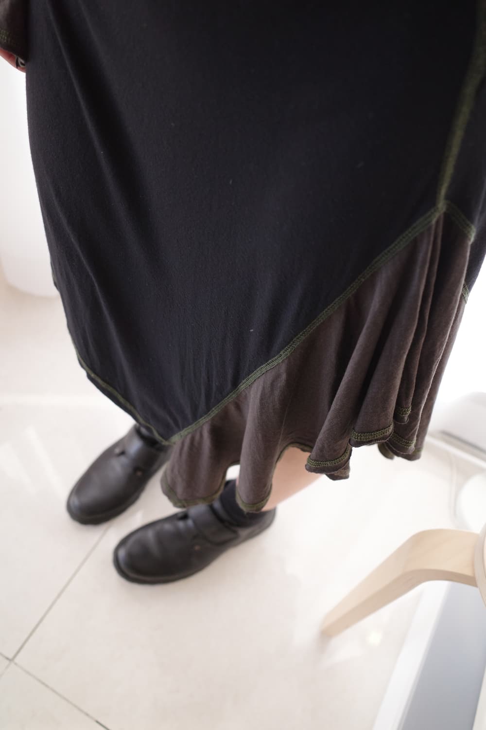 Drape hood dress 상품이미지5