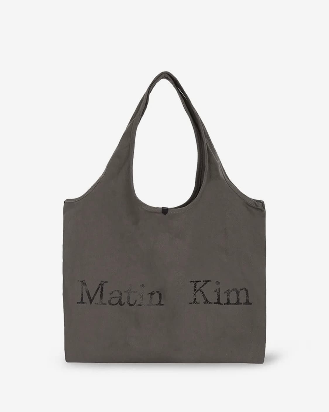 MATIN CRACKED LOGO ECOBAG IN CHARCOAL 상품이미지1
