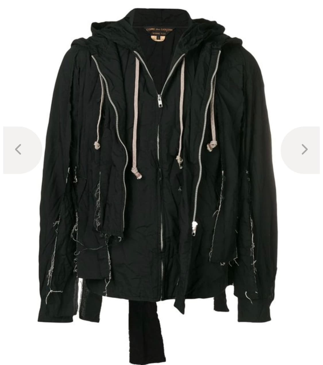 19ss 꼼데가르송 옴므플러스 컷아웃 후드자켓 l 상품이미지1