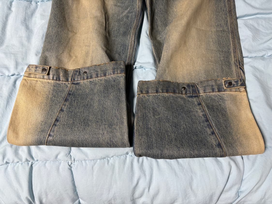 2) 알렌느 왁스 코팅 사이드진 데님 상품이미지8