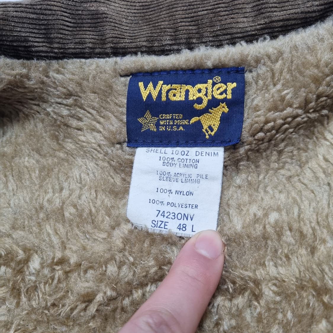 80S 빈티지 Wrangler 쉐르파 웨스턴 데님자켓 - 48 상품이미지10