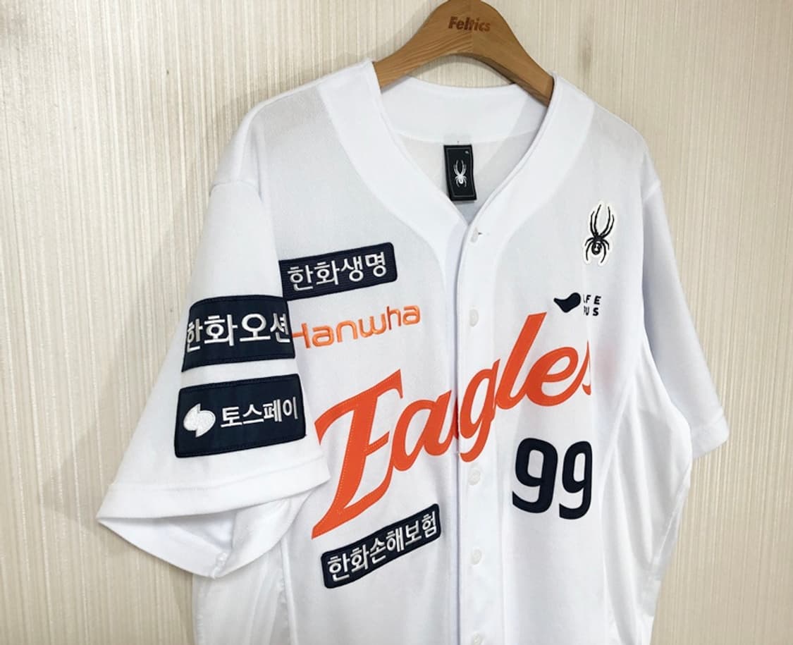 KBO 스파이더 한화이글스 25시즌 어센틱 홈유니폼 XL #99 류현진 상품이미지6