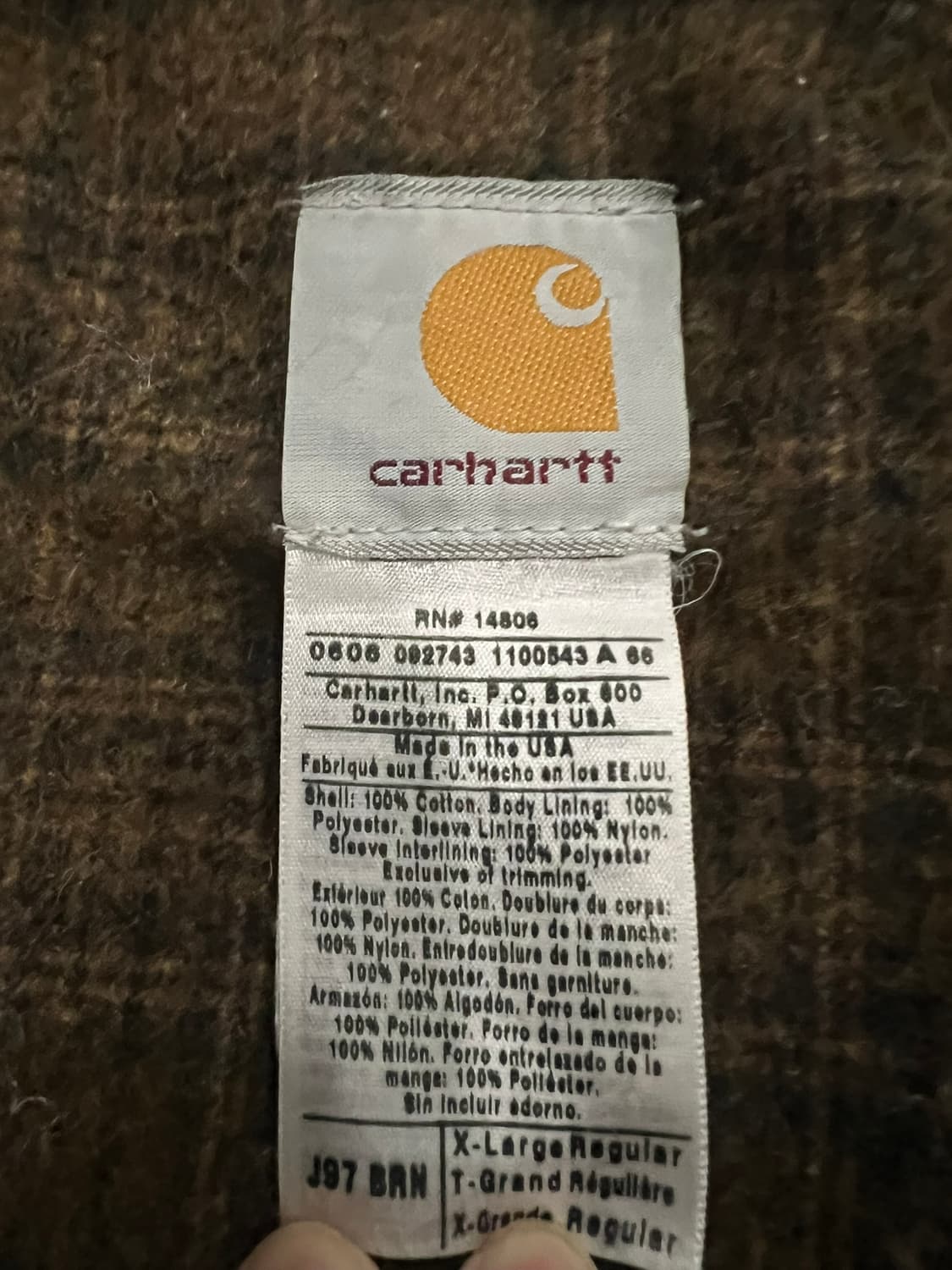 ( XL) 칼하트 디트로이트 자켓 J97 BRN 칼하트브라운 상품이미지4