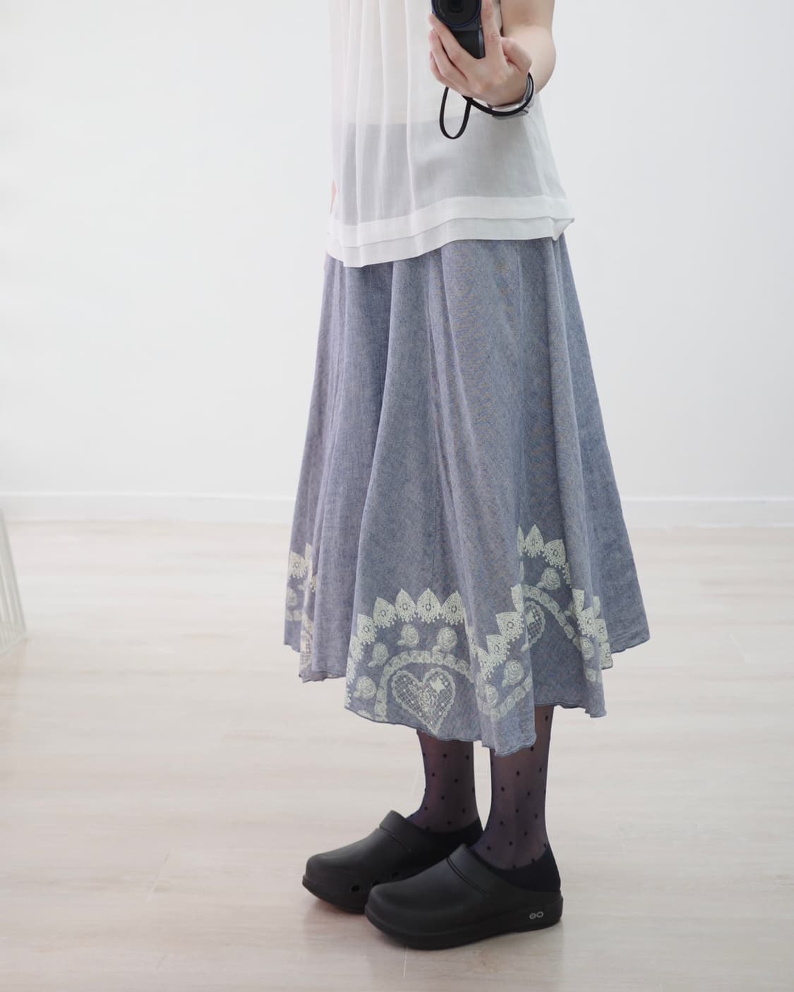 Arrow light denim skirt 상품이미지3