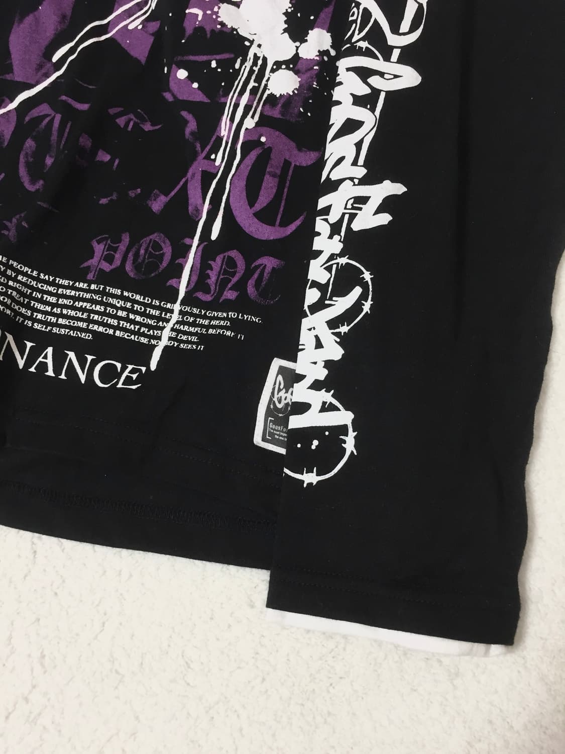 빈티지 펑크갸루 레터링 슬리브 상품이미지4