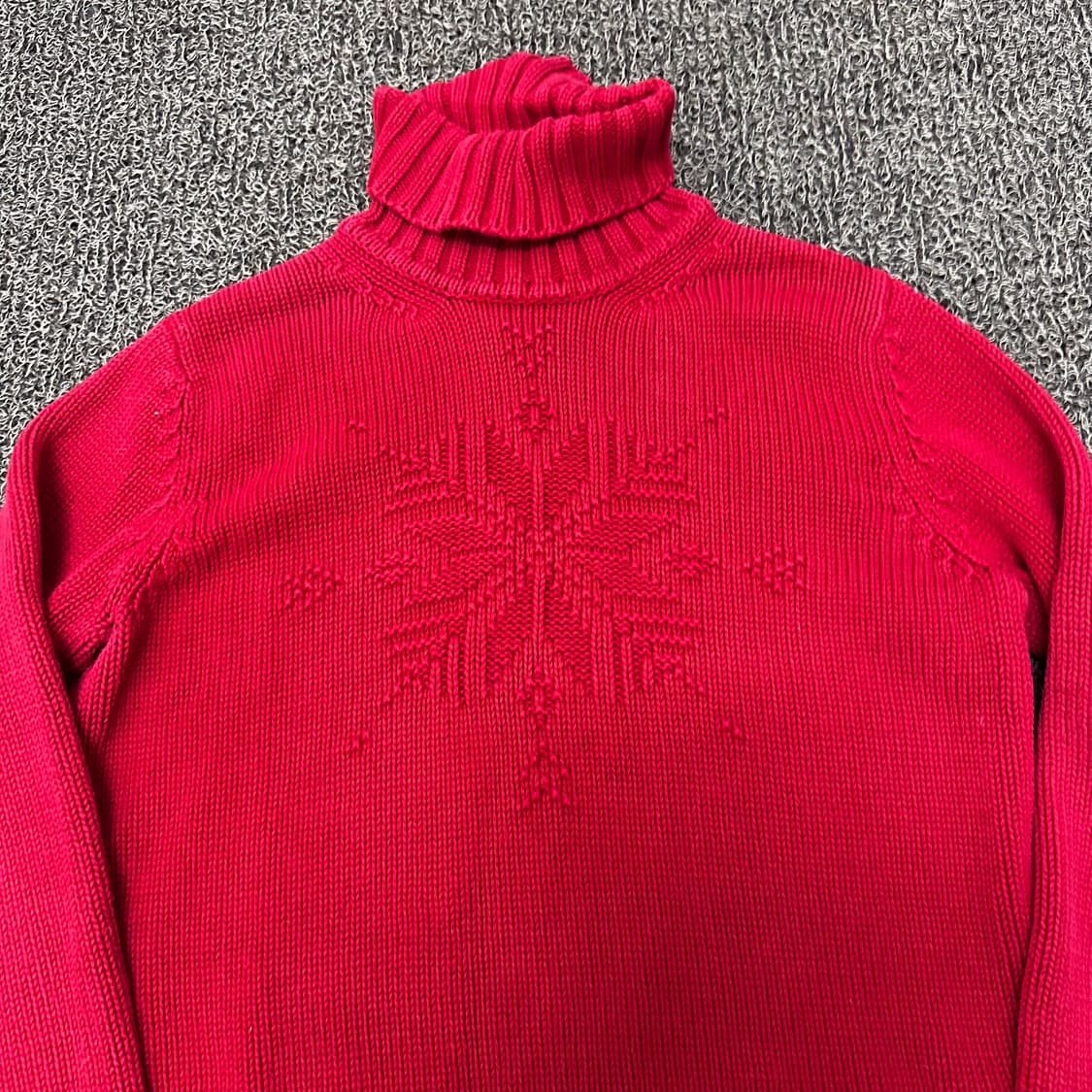 랄프로렌 여성 꽈배기 니트 레드 M 상품이미지2