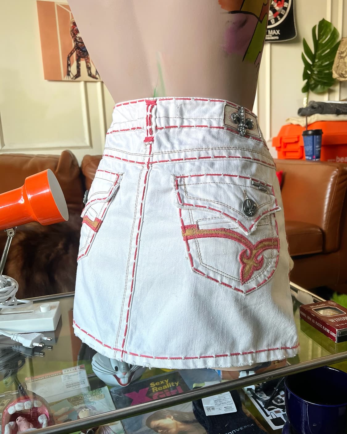 LAGUNA BEACH Jeans White Mini Skirt 상품이미지3