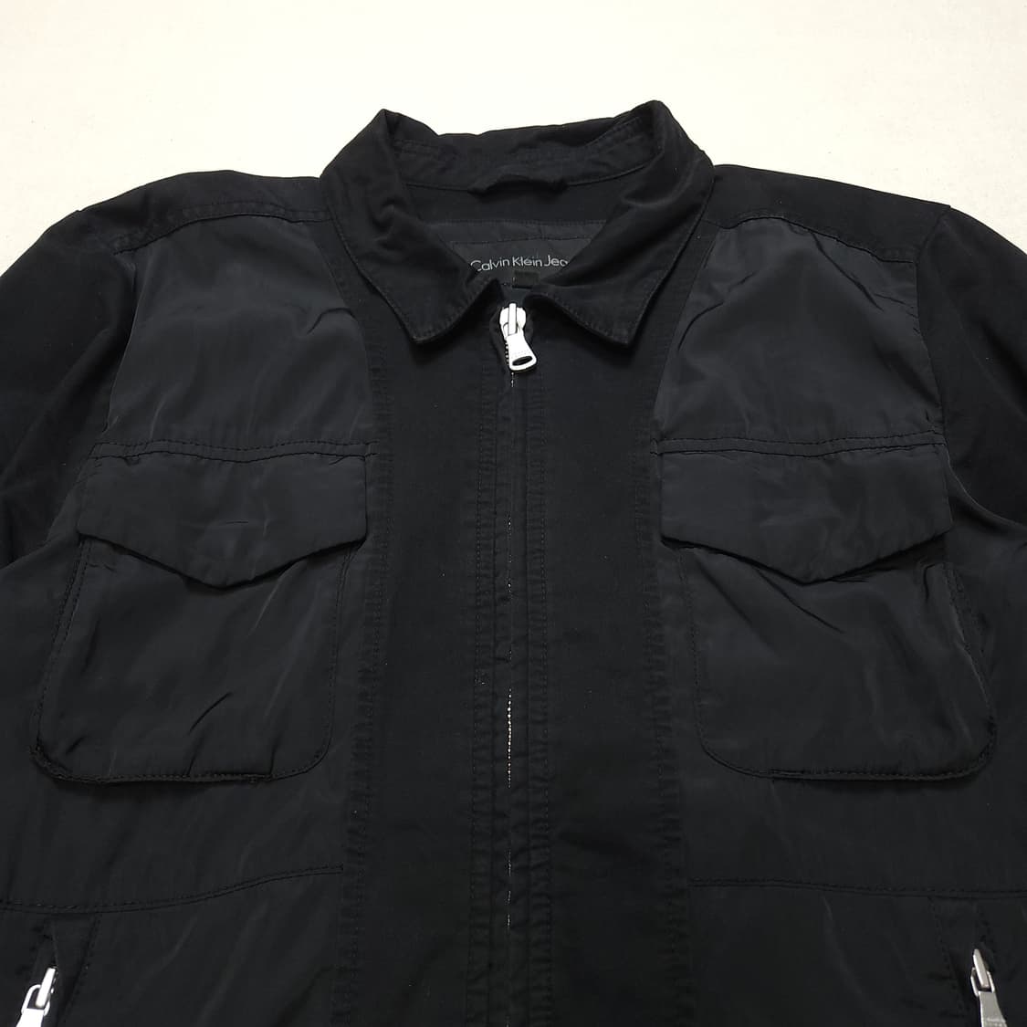 [L] 캘빈클라인 진스 투포켓 믹스패널 자켓 (100~105] 상품이미지3
