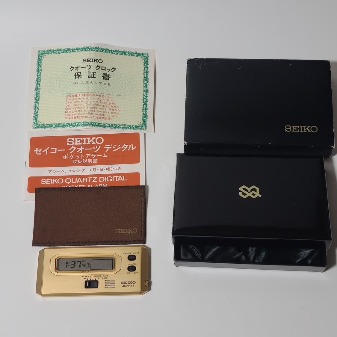 세이코 빈티지 탁상 카드형 시계 알람 7431-001G 상품이미지2
