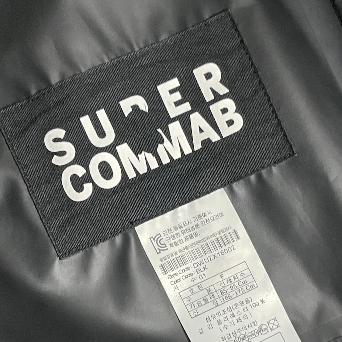 슈퍼콤마비 레인코트 블랙 (105-110) 상품이미지8