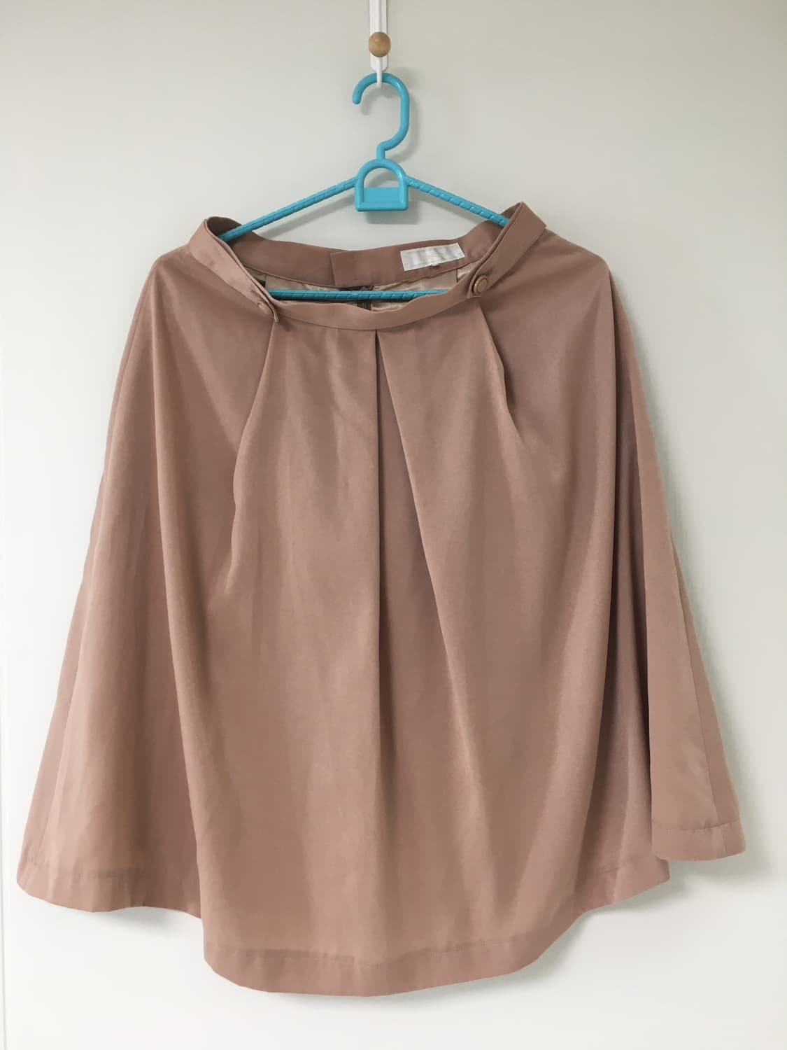 빈티지[코야빈티지, 마루빈티지, 카모메] 핑크 베이지 플레어 미디 스커트 상품이미지1