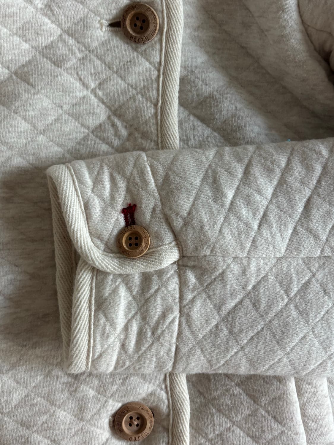 일본 빈티지 모리걸 더블버튼 퀄팅 후드 자켓 코트 상품이미지3