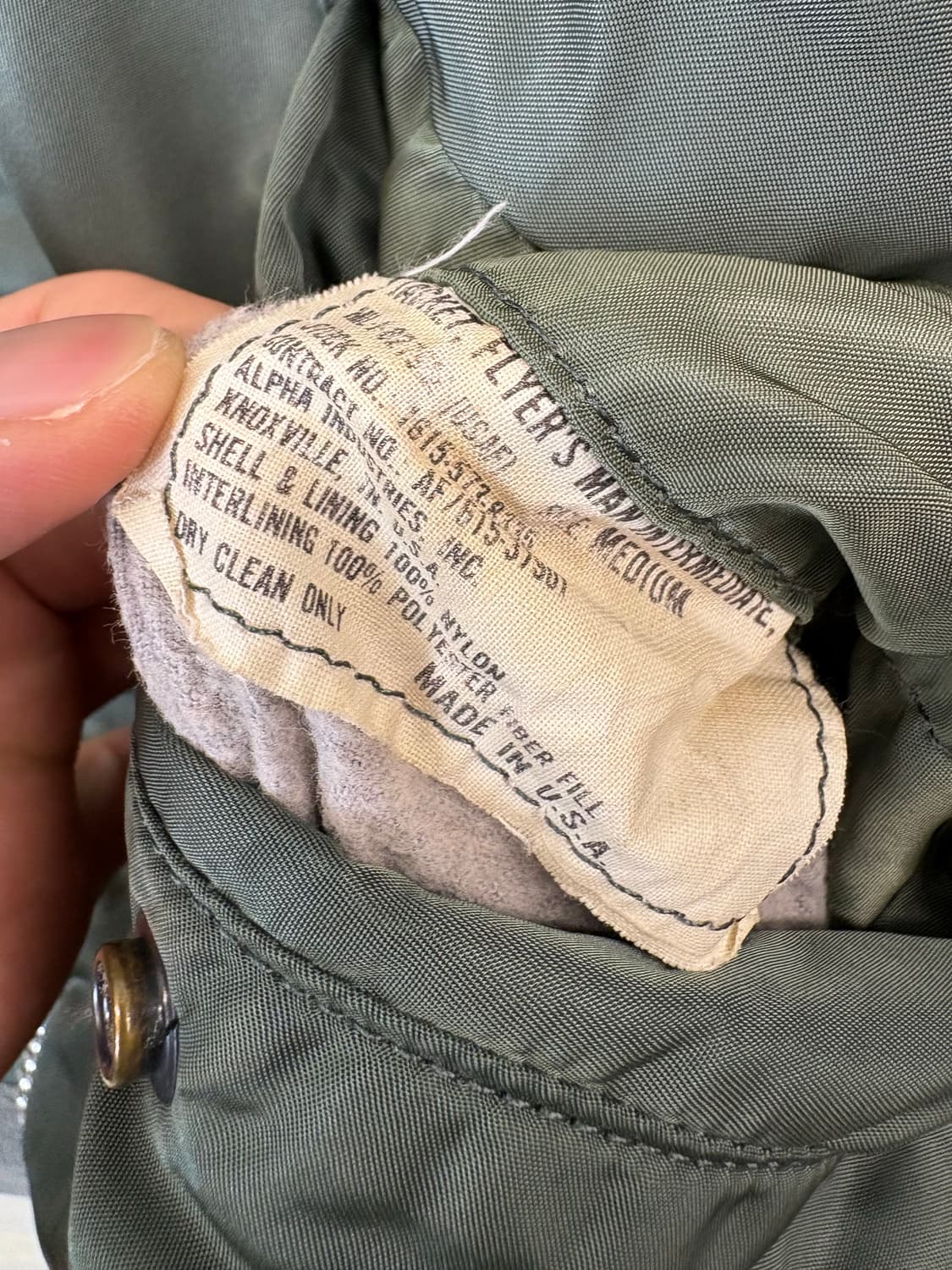 알파인더스트리 90s USA 오리지날 ma-1 항공점퍼 상품이미지6